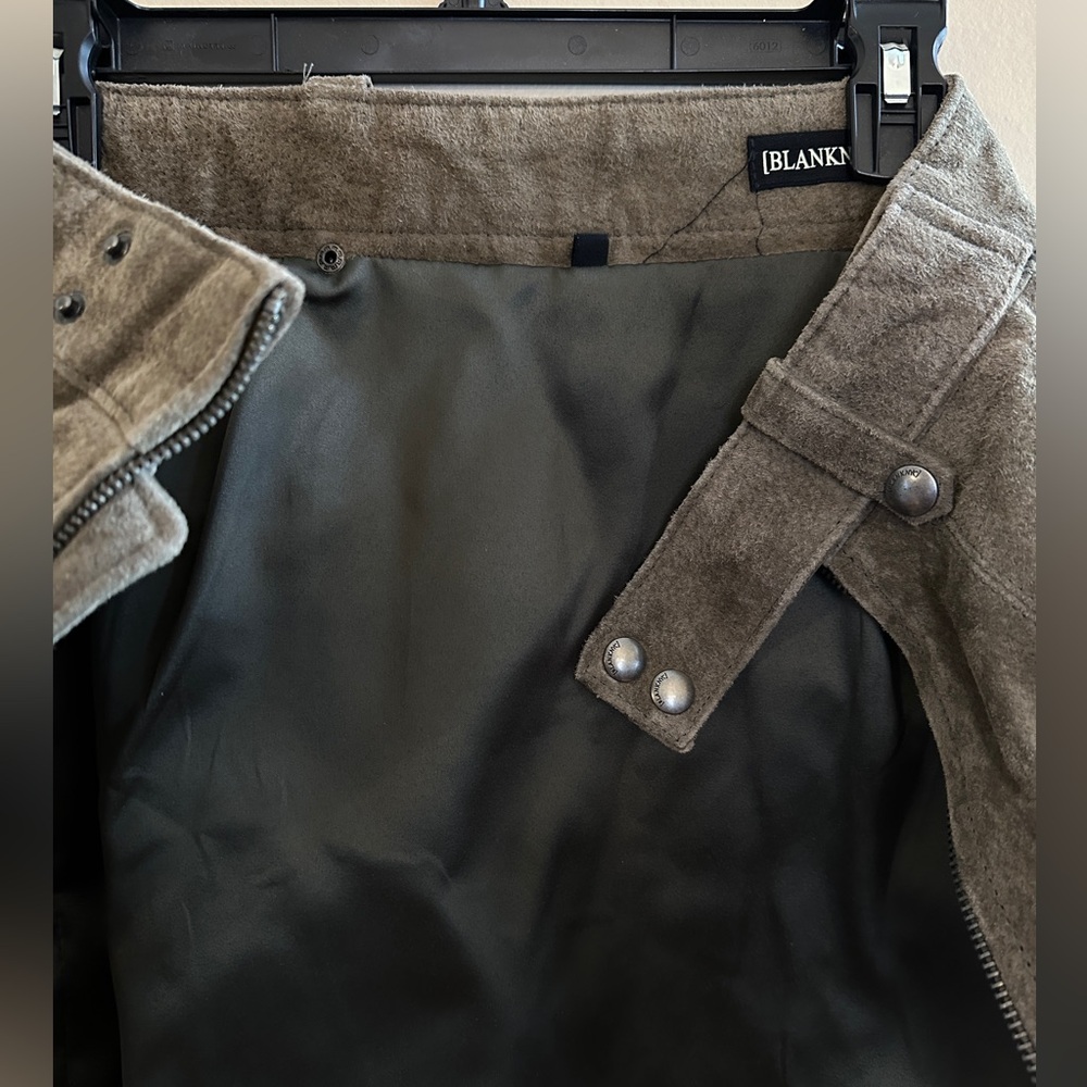 WOMEN'S 100% LEATHER ZIPPER SKIRT - Picture 10 of 11